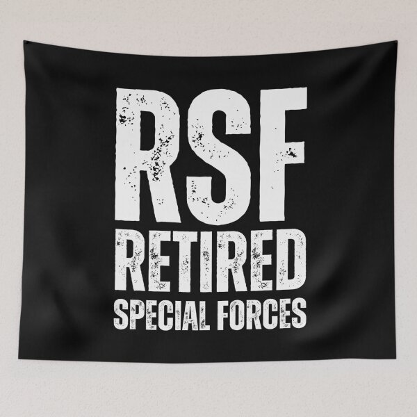 Item preview, RSF Retired Special Forces – Rugged Military Veteran Design with Distressed White Lettering designed and sold by GFamilyC.