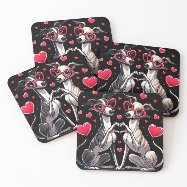 Item preview, Heart Sign Hand Whippet – Valentine Dog designed and sold by artcultreone.