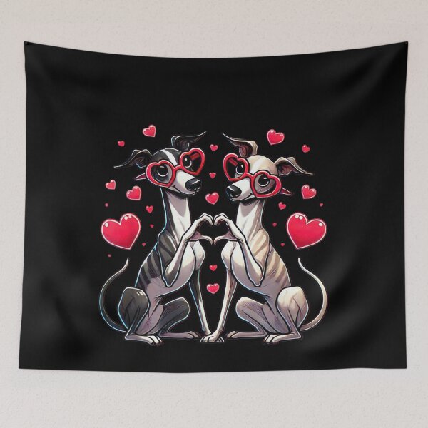 Item preview, Heart Sign Hand Whippet – Valentine Dog designed and sold by artcultreone.