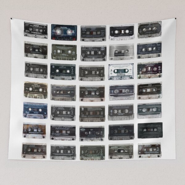 Item preview, Britpop Music - Original Cassette Print - Vintage 90s Music  designed and sold by Mr Mustard Prints.
