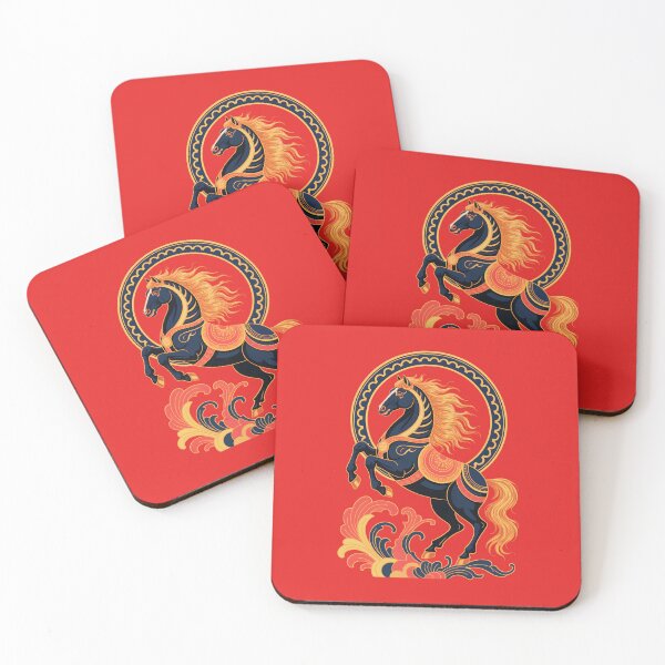 Item preview, Chinese New Year Zodiac Horse: Floral Graphic Art designed and sold by elynne9.
