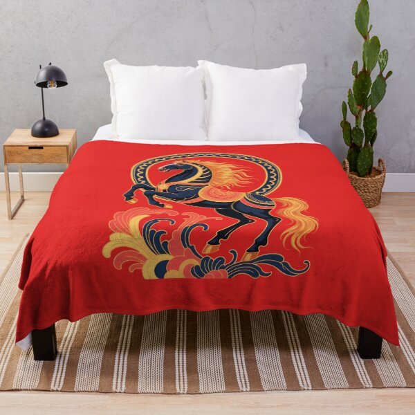 Item preview, Chinese New Year Zodiac Horse: Floral Graphic Art designed and sold by elynne9.