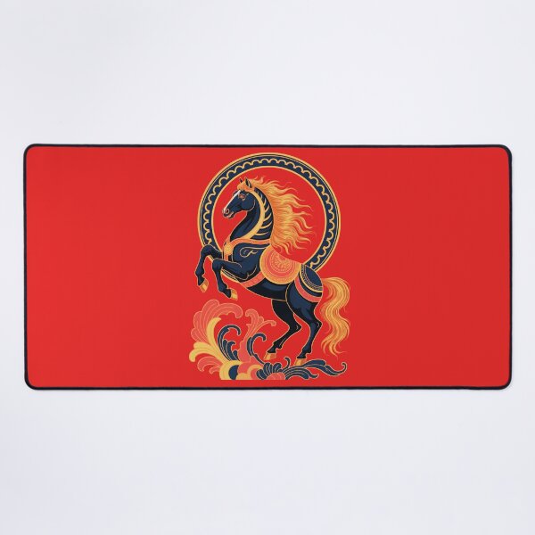 Item preview, Chinese New Year Zodiac Horse: Floral Graphic Art designed and sold by elynne9.