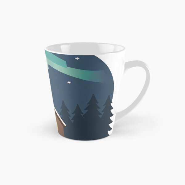 Item preview, Cozy Cabin Under Aurora Minimal Night Forest designed and sold by Fernova.
