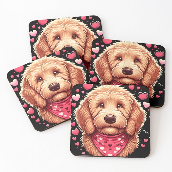 Item preview, Golden Doodle Valentine Hearts Dog T Shirt designed and sold by artcultreone.
