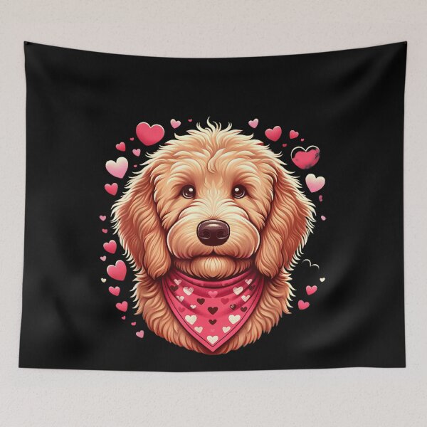 Item preview, Golden Doodle Valentine Hearts Dog T Shirt designed and sold by artcultreone.