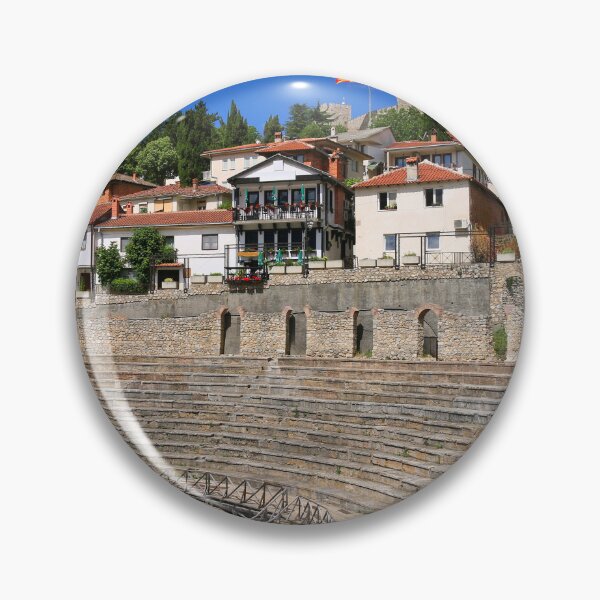 Item preview, Ancient amphitheater in the old town of Ohrid and Samuel's Fortress  in North Macedonia  designed and sold by goceris.