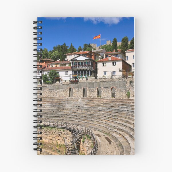 Item preview, Ancient amphitheater in the old town of Ohrid and Samuel's Fortress  in North Macedonia  designed and sold by goceris.