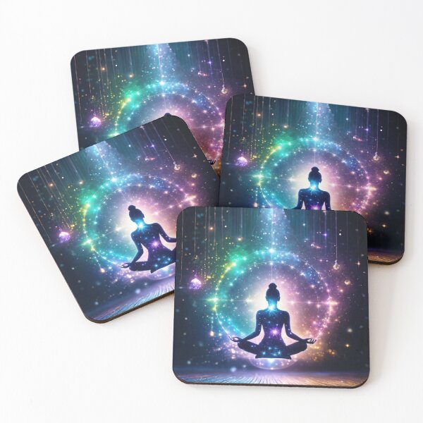 Item preview, Beautiful Meditation Tee – Yoga Pose & Chakra Energy Design designed and sold by Jomack1.