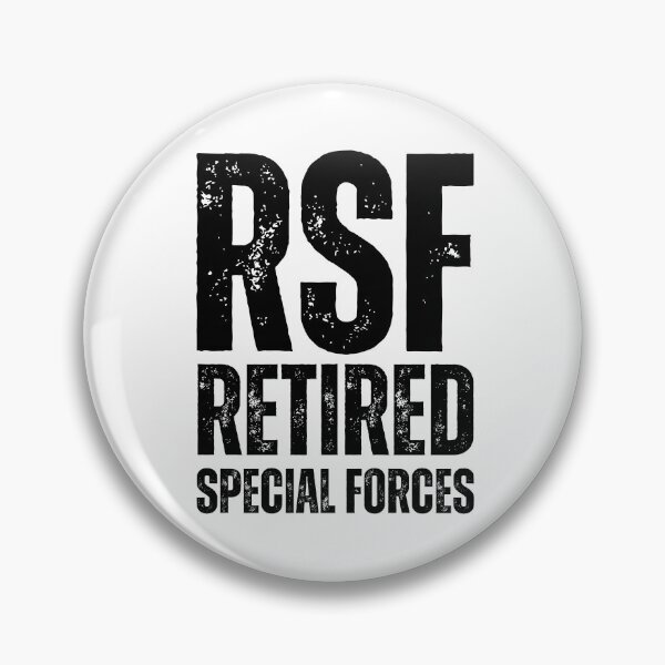 Item preview, RSF Retired Special Forces – Rugged Military Veteran Design with Distressed Black Lettering designed and sold by GFamilyC.