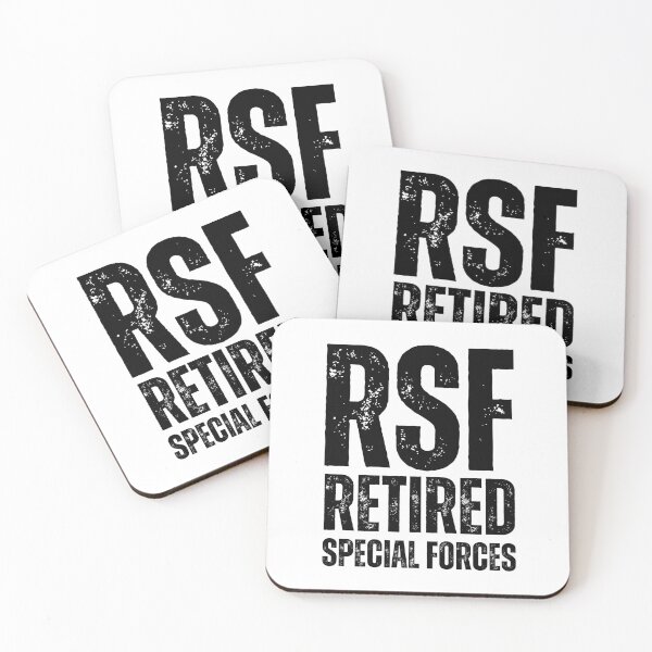 Item preview, RSF Retired Special Forces – Rugged Military Veteran Design with Distressed Black Lettering designed and sold by GFamilyC.