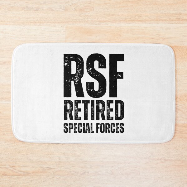 Item preview, RSF Retired Special Forces – Rugged Military Veteran Design with Distressed Black Lettering designed and sold by GFamilyC.