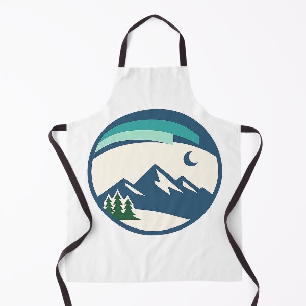 Item preview, Aurora Mountain Badge Minimal Nordic Emblem designed and sold by Fernova.