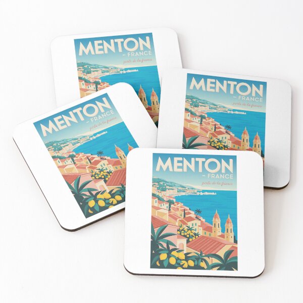 Item preview, Menton France Vintage Travel  designed and sold by TulipaGraphics.
