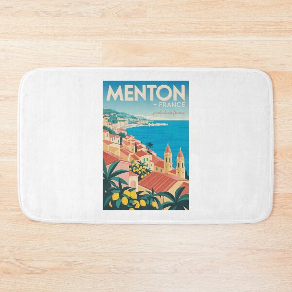 Item preview, Menton France Vintage Travel  designed and sold by TulipaGraphics.