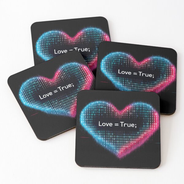 Item preview, Love = True; Coding Heart – Programmer Love Valentine Tech Art designed and sold by FUIRY .