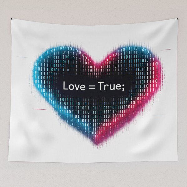 Item preview, Love = True; Coding Heart – Programmer Love Valentine Tech Art designed and sold by FUIRY .