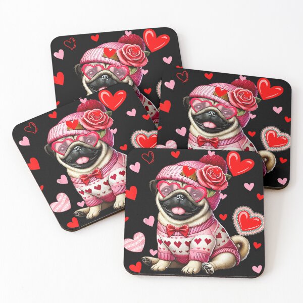 Item preview, Pug Sunglasses Valentine Hearts Lover Owner designed and sold by artcultreone.