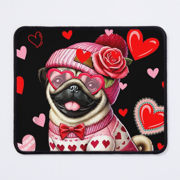 Item preview, Pug Sunglasses Valentine Hearts Lover Owner designed and sold by artcultreone.