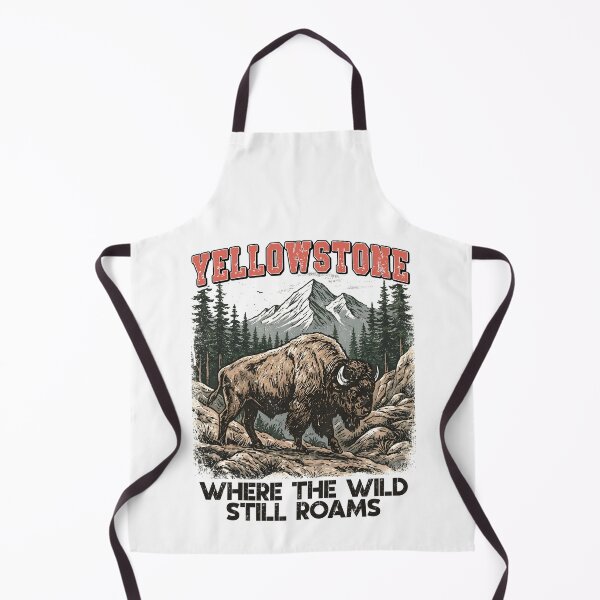 Item preview, Bison Yellowstone Where The Wild Still Roams Vintage Wildlife designed and sold by MuniraWearify.