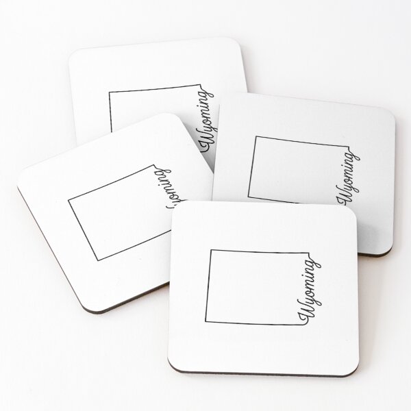 Item preview, Wyoming State Outline – Minimal Script Typography Line Art designed and sold by Paper Drip.