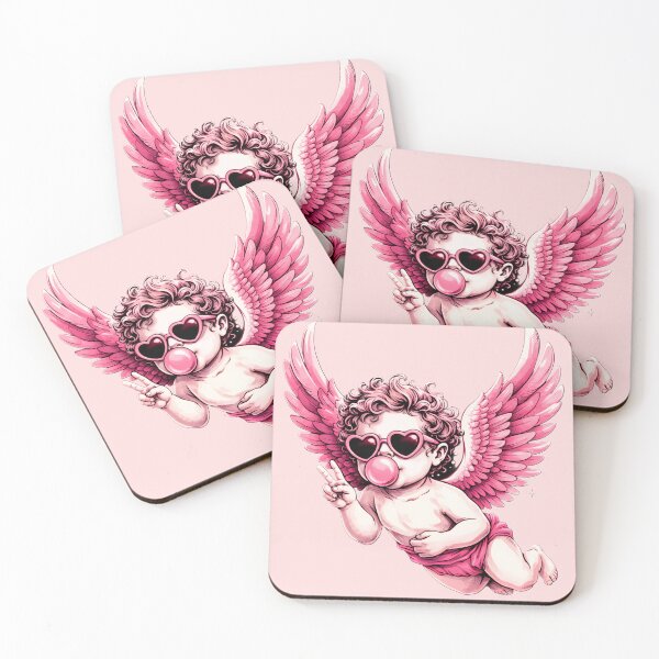 Item preview, Pink Cupid Chewing Gum Retro Heart Sunglasses designed and sold by Studio-DeLuz.