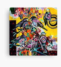 birds in yellow Canvas Print