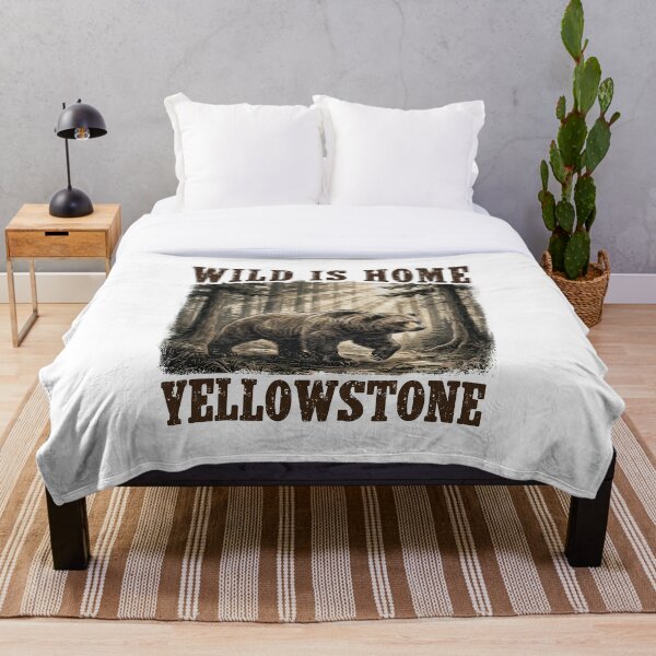 Item preview, Grizzly Bear Yellowstone Wild Is Home Vintage National Park designed and sold by MuniraWearify.