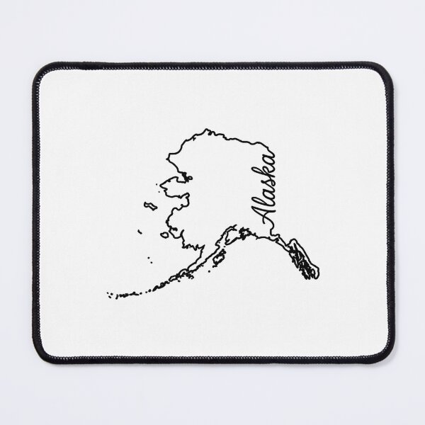 Item preview, Alaska State Outline – Minimal Script Typography Line Art designed and sold by Paper Drip.