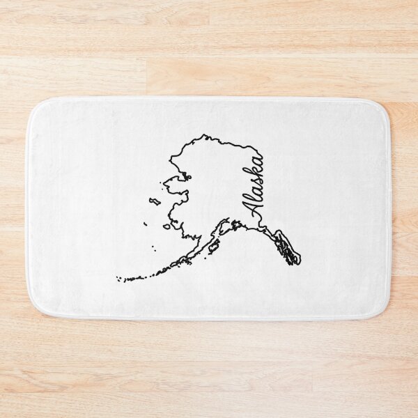Item preview, Alaska State Outline – Minimal Script Typography Line Art designed and sold by Paper Drip.