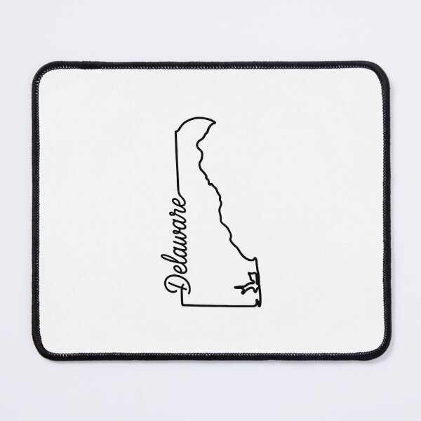 Item preview, Delaware State Outline – Minimal Script Typography Line Art designed and sold by Paper Drip.