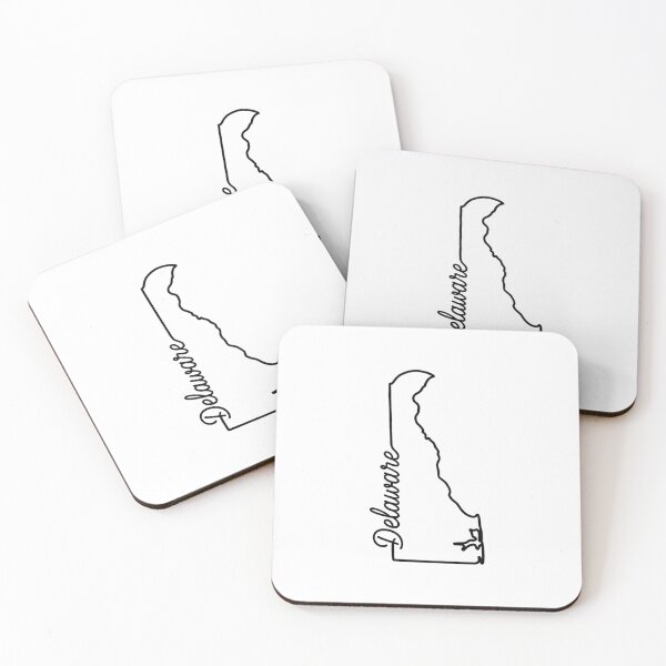 Item preview, Delaware State Outline – Minimal Script Typography Line Art designed and sold by Paper Drip.
