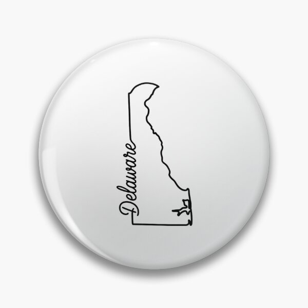 Item preview, Delaware State Outline – Minimal Script Typography Line Art designed and sold by Paper Drip.