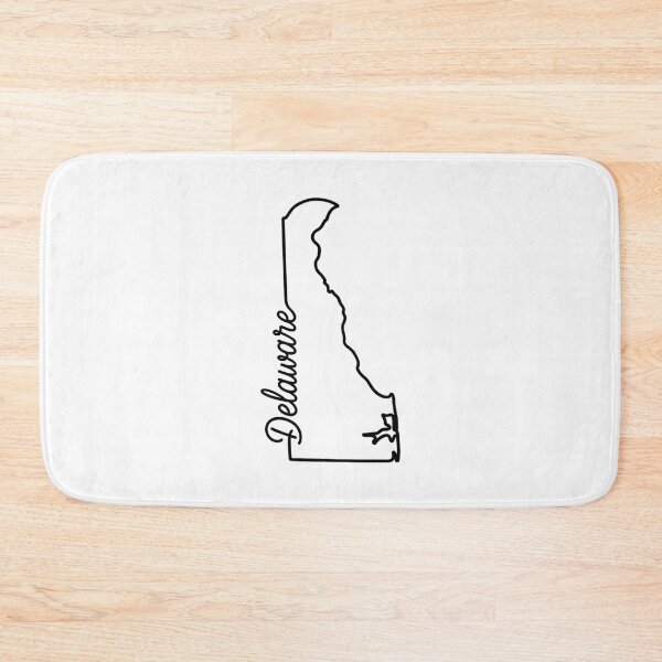 Item preview, Delaware State Outline – Minimal Script Typography Line Art designed and sold by Paper Drip.