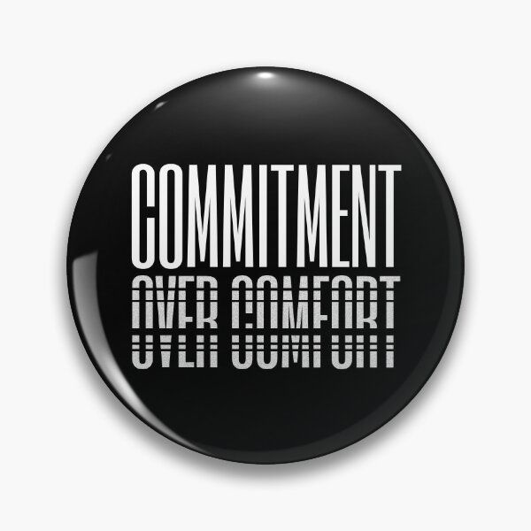 Item preview, Commitment Over Comfort - Bold Minimalist Typography designed and sold by VizoArt-Studio.