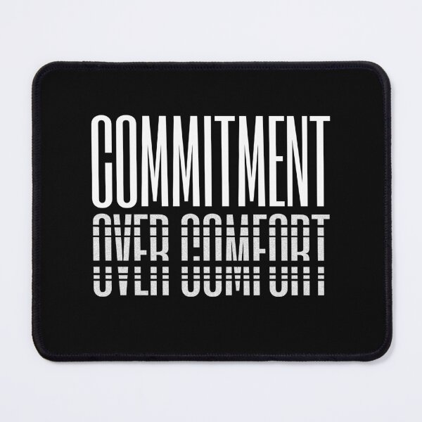Item preview, Commitment Over Comfort - Bold Minimalist Typography designed and sold by VizoArt-Studio.