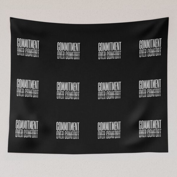 Item preview, Commitment Over Comfort - Bold Minimalist Typography designed and sold by VizoArt-Studio.