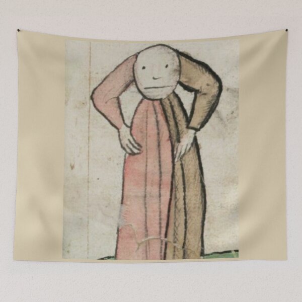 Item preview, "Don't laugh, look at your friend's face," medieval painting, 5th century AD designed and sold by PatronesKawai.