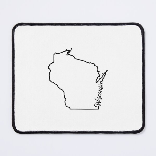 Item preview, Wisconsin State Outline – Minimal Script Typography Line Art designed and sold by Paper Drip.
