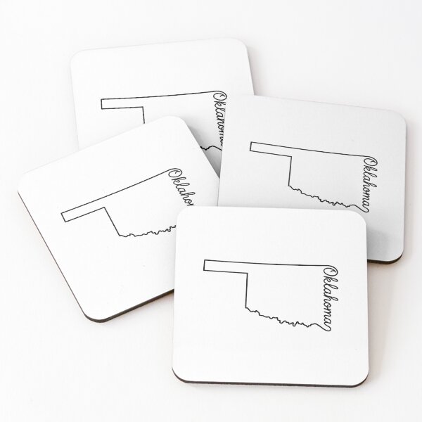 Item preview, Oklahoma State Outline – Minimal Script Typography Line Art designed and sold by Paper Drip.