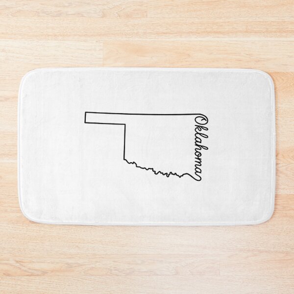 Artikelvorschau, Umriss des US-Bundesstaates Oklahoma – Minimalistische Typografie (Linienzeichnung) entworfen und verkauft von Paper Drip.