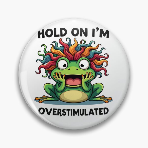 Item preview, Funny Overstimulated Frog Tee – Relatable Sensory Humor Shirt designed and sold by Jomack1.
