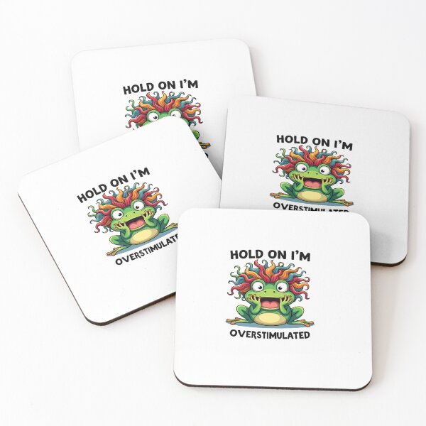 Item preview, Funny Overstimulated Frog Tee – Relatable Sensory Humor Shirt designed and sold by Jomack1.