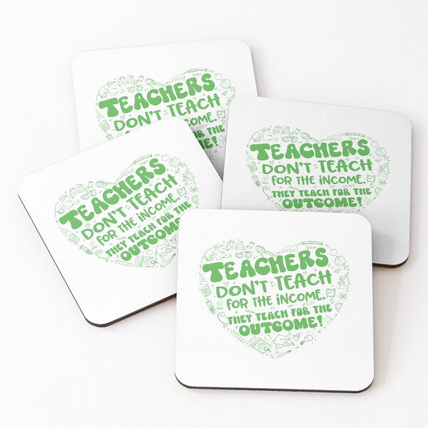 Item preview, Teachers teach for the outcome (Green) Teacher Love Heart designed and sold by jitterfly.