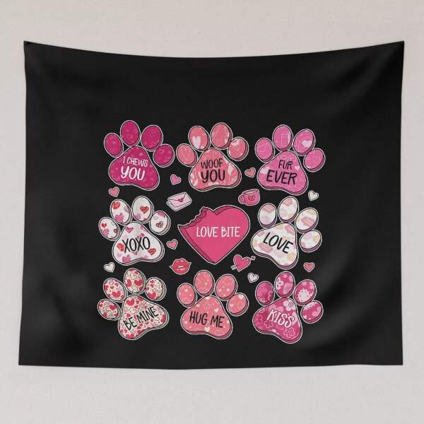 Item preview, Coquette Bow Dog Paw Print Heart – Valentine Dog Mom Dog Lover designed and sold by artcultreone.