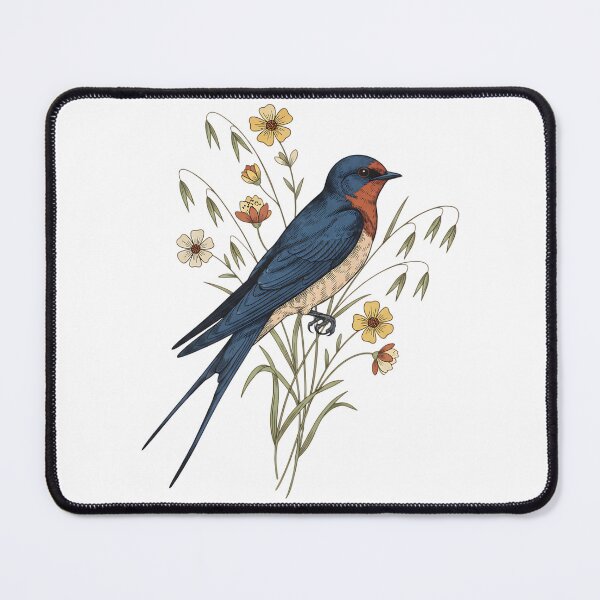 Item preview, Barn Swallow Naturalist Botanical Art designed and sold by BirdsnStuff.