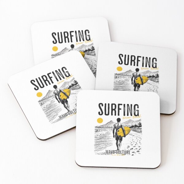 Item preview, Beach Time Surfboard — Vintage Tropical Surf Aesthetic Illustration designed and sold by Colorful-Garden.