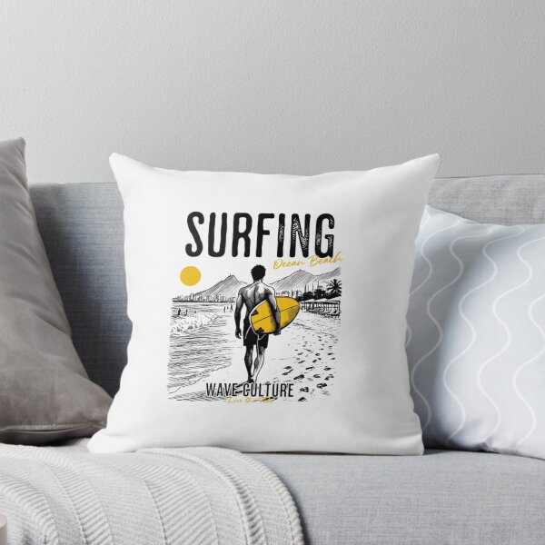 Item preview, Beach Time Surfboard — Vintage Tropical Surf Aesthetic Illustration designed and sold by Colorful-Garden.