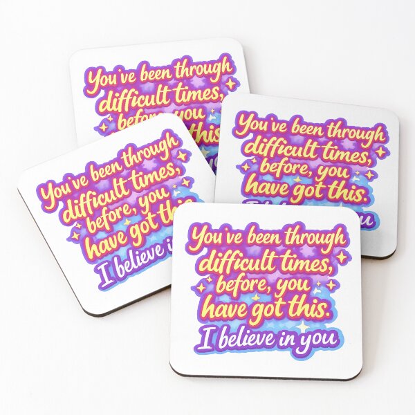Item preview, You’ve Been Through Difficult Times Before – Motivational Retro Sticker designed and sold by Paws and Ink Art.