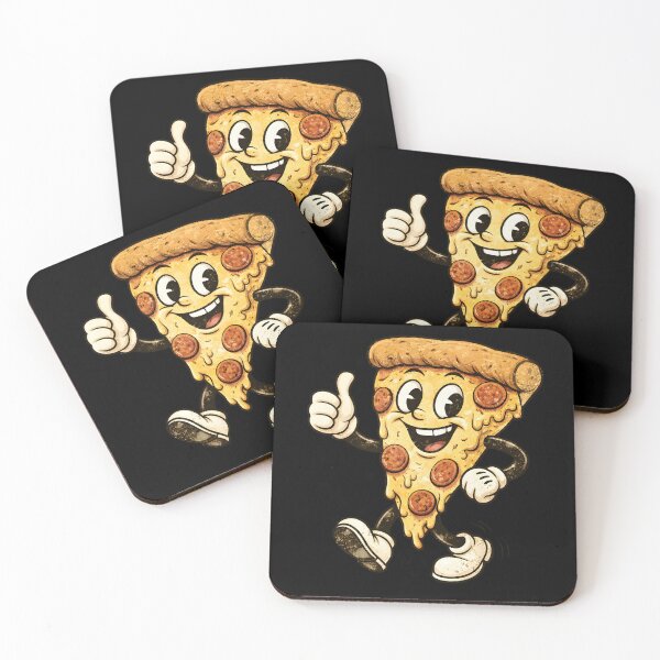 Item preview, Funny Pizza Cartoon – Cheerful Pizza Slice Comic Design designed and sold by ExpertEsche.